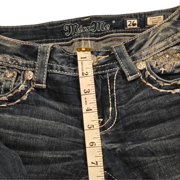 Miss Me Boot‎ Cut Bling Pockets Stretch Women's Size 26 x 30.5 - Picture 9 of 11